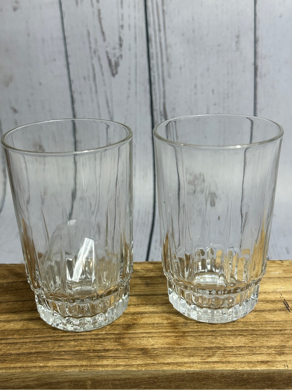 Vintage Arcoroc Lancer pattern tumbler glass, set of 2 - Arc International.